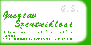 gusztav szentmiklosi business card